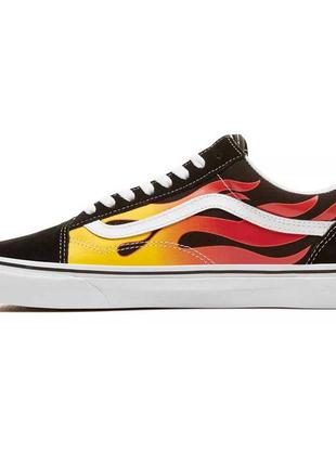 Original кеди vans old skool flame vn0a38g1phn1 (aw1196) black замша3 фото