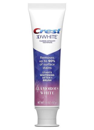 Зубная паста crest 3d white glamorous white teeth whitening vibrant mint toothpaste2 фото