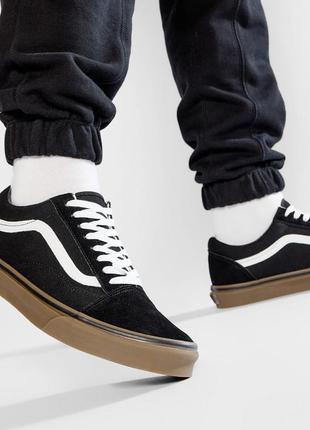 Кеди vans old skool gumsole vn0001r1gi61 black унісекс1 фото