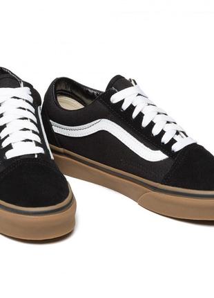 Кеди vans old skool gumsole vn0001r1gi61 black унісекс5 фото