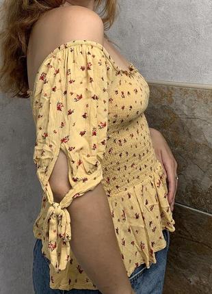Блуза жатка со спущенными плечами2 фото