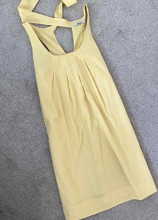 Красивое платье легкое желтое 6-8 хс-с