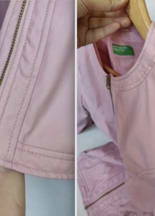 Розовая куртка / жакет, искусственная кожа3 фото