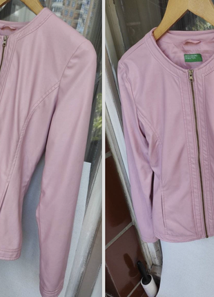 Розовая куртка / жакет, искусственная кожа5 фото