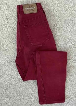Красивые брюки джинсы котон бордо  29р1 фото