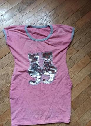 Летнее платье футболка на девочку