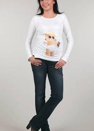 Реглан лонгслив футболка для вагітний branco р. l6 фото