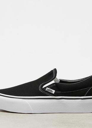 Сліпоны vans classic slip-on platform vn00018eblk1 black текстиль4 фото