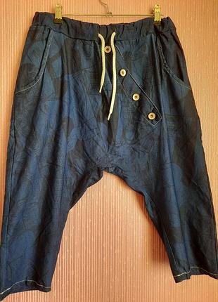 Дизайнерские бутиковые итальянские штаны с мотней со слонкой спущеным шаговым швом как rundholz gortz owen made in italy