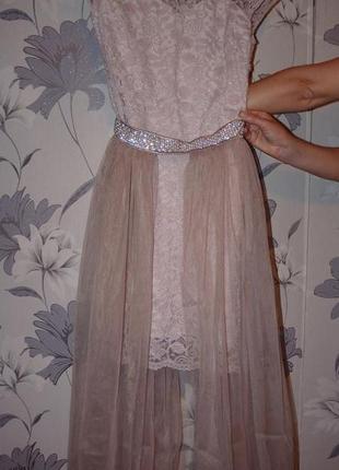 Вечернее бальное платье с юбкой фатин3 фото