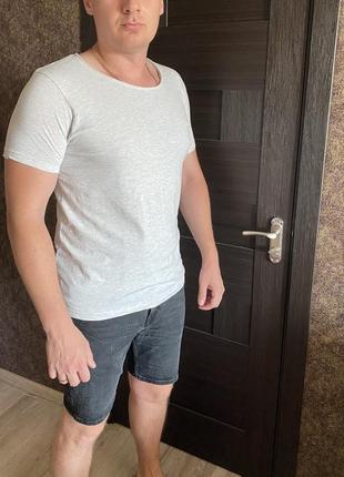 Футболка чоловіча стильна сіра smog size m розмір бавовна