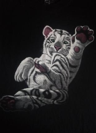 Футболка ( зеркальная) белий 🐯 тигр , tiger8 фото
