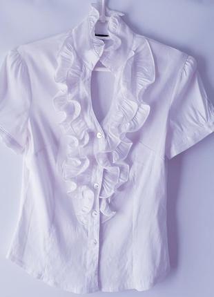 Біла блузка з рюшами🤍🤍❤
