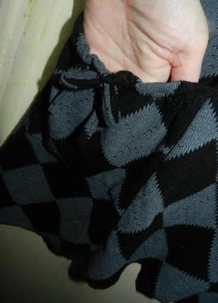 Асиметрична,трикотажна блуза-туніка з кишенями,бохо,великого розміру6 фото