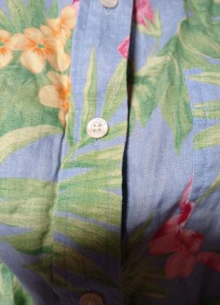 Льняна яскрава вінтажна блуза lauren ralph lauren,100%льон,р.м4 фото