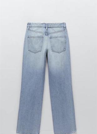 Джинси з дірками wide-leg jeans3 фото