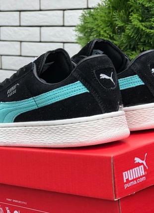 Р.36-41 кроссовки  puma suede classic (черно/березовые)3 фото