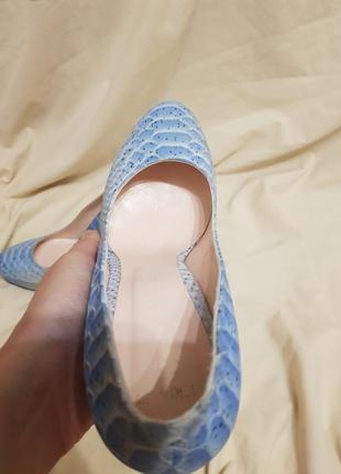Эффектный гламурные туфли голубые 39р6 фото