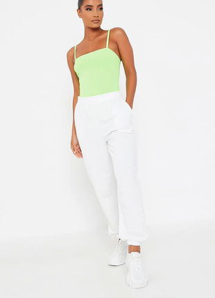 Неоновый боди i saw it first neon lime ribbed strappy bodysuit4 фото
