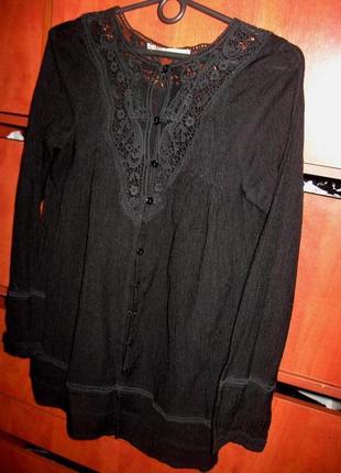 Туніка пляжна чорна