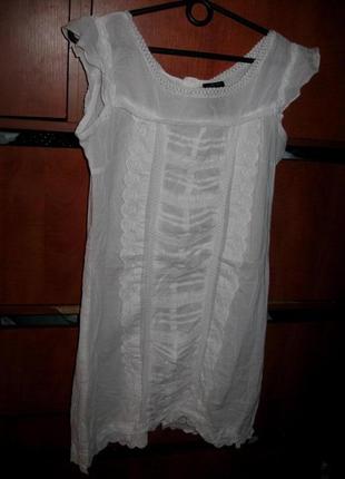 Платье пляжное батист белое1 фото