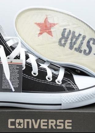 Високоснокі чорні кеді converse chuck taylor all star