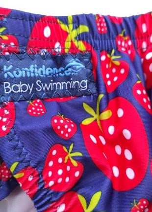 Дитячі трусики для плавання плавки купальник konfidence baby swimming aquanappies труси детские трусы плавания с клубникой з полуницею шортики шорти4 фото