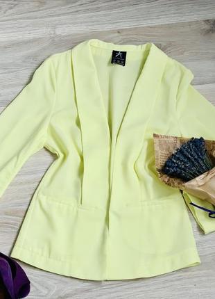 😍ідеальний піджак на літо в трендовому лимонному кольорі5 фото