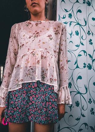 Zara basic сорочка блуза