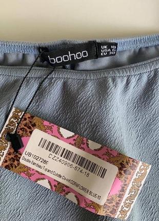 Подвійний топ бандо boohoo💙5 фото