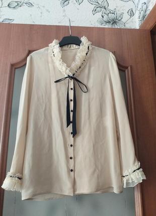 Balenciaga (40)  шелковая блуза