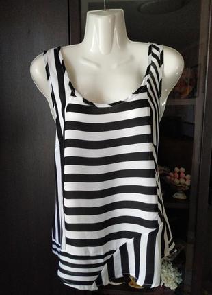 Стильно,полосата майка,туніка 44-46 р