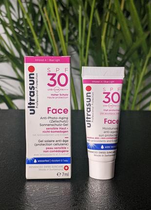 Солнцезащитный крем для лица ultrasun spf 30 anti-photo-ageing, 7мл