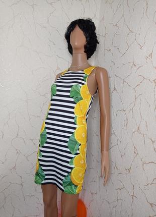 Плаття міні в лимони2 фото