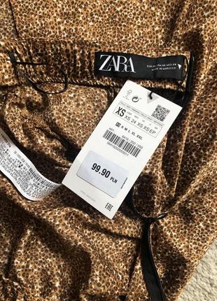 Zara xs юбка миди с разрезом от бедра зара принт5 фото