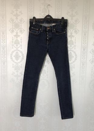 Женские темно-синие джинсы h&m slim высокая посадка 🌱2 фото