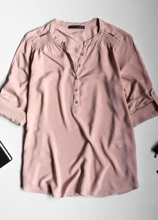 Вискозная блуза пыльно розового цвета