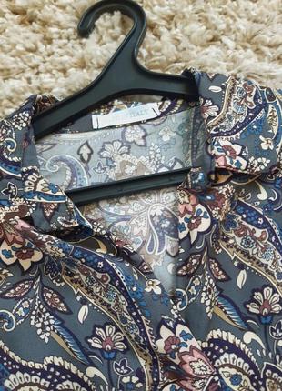 Шикарная нежная удлинённая блуза/туника в красивый принт ,италия,  р  12-166 фото
