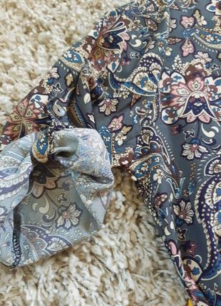 Шикарная нежная удлинённая блуза/туника в красивый принт ,италия,  р  12-165 фото