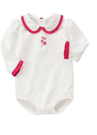 Бодік gymboree з вишивкою новий