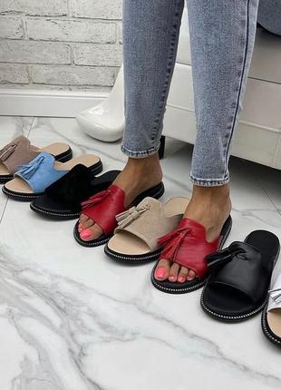 Босоніжки - шльопанці 🕊 натуральна шкіра, замша, кожа, замш