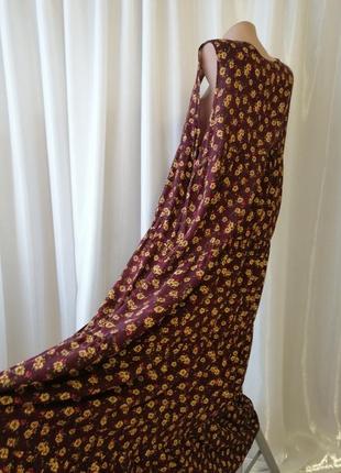 Сукня сарафан з натуральної тканини штапель квітковий принт розмір єдиний, за рахунок фасону підходи10 фото