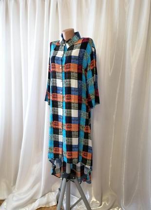 Сукня сорочка штапель 100% натуральна легка тканина, різні розміри та забарвлення. заміри*** 2xl пог3 фото