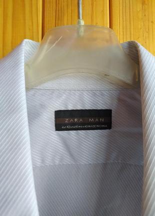 Мужская праздничная рубашка сорочка zara man размер l-xl4 фото