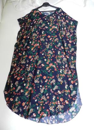 Сукня балахон із натуральної тканини штапель1 фото