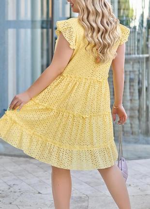 Жёлтое платье прошва2 фото
