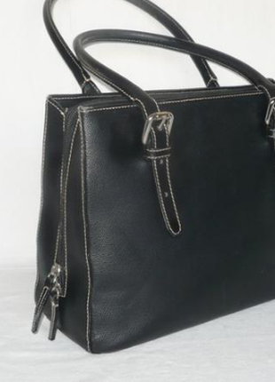 Кожаная деловая сумка держит форму формат а 4 genuine leather italy шкіряна сумка портфель