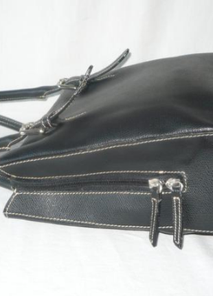 Шкіряна ділова сумка тримає форму формат а 4 genuine leather italy шкіряна сумка портфель4 фото