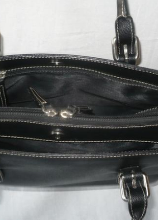 Шкіряна ділова сумка тримає форму формат а 4 genuine leather italy шкіряна сумка портфель7 фото