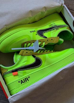 Якісні, чоловічі кросівки off-white × nike air force 1 volt / мужские кроссовки